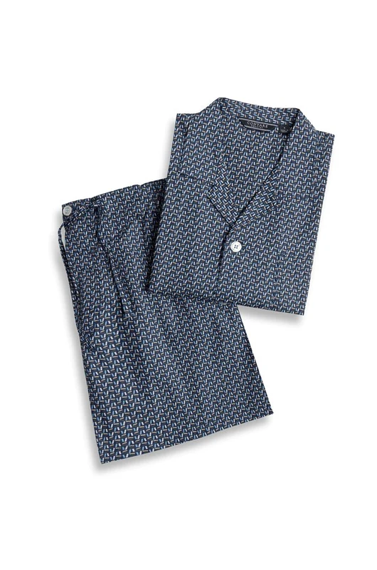 Contare Men's Contemporary Cotton Short Sleeve Set - Nightfall Nightfall / 7XL