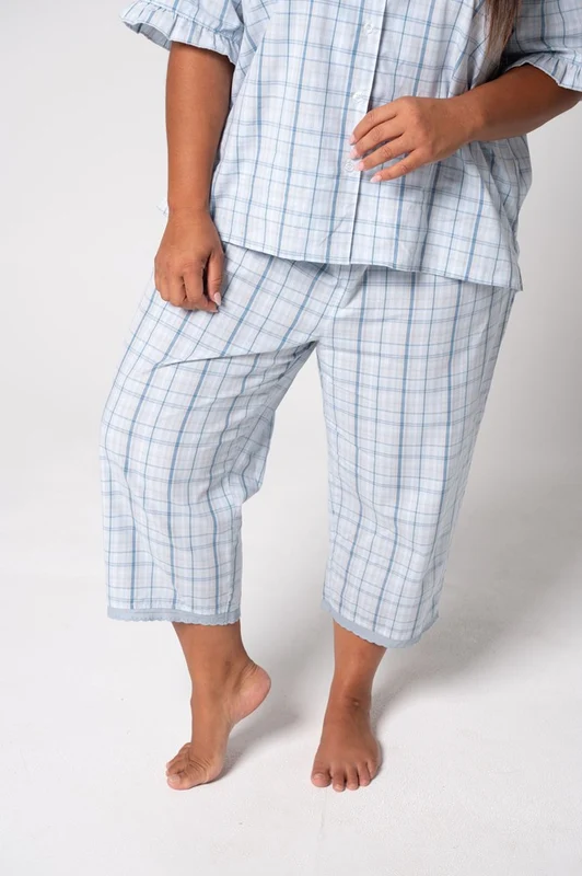 Contare Women's Contemporary Cotton Crop Pant - Summerfield Check Summerfield Check / 20