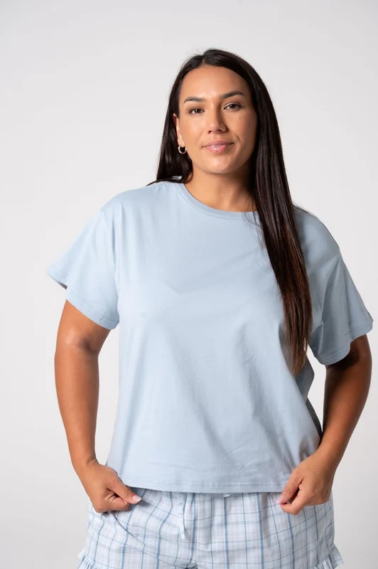 Contare Women's Contemporary Cotton Boxy Tee - Whisper Whisper / 10