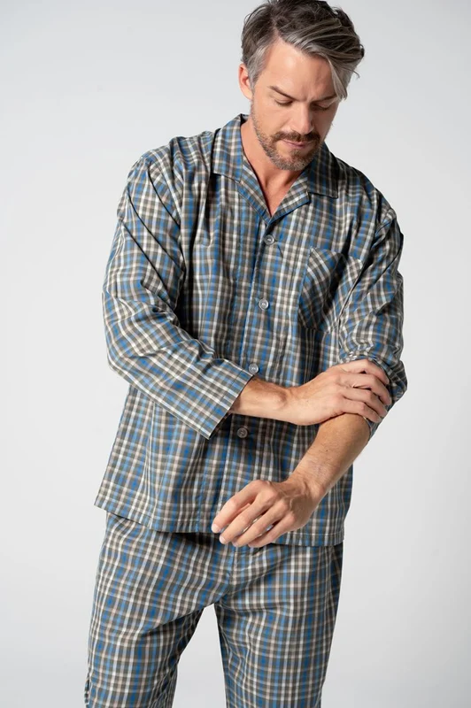 Lynx Mens Summer Long Sleeve Set - Hinterland Check Hinterland Check / S