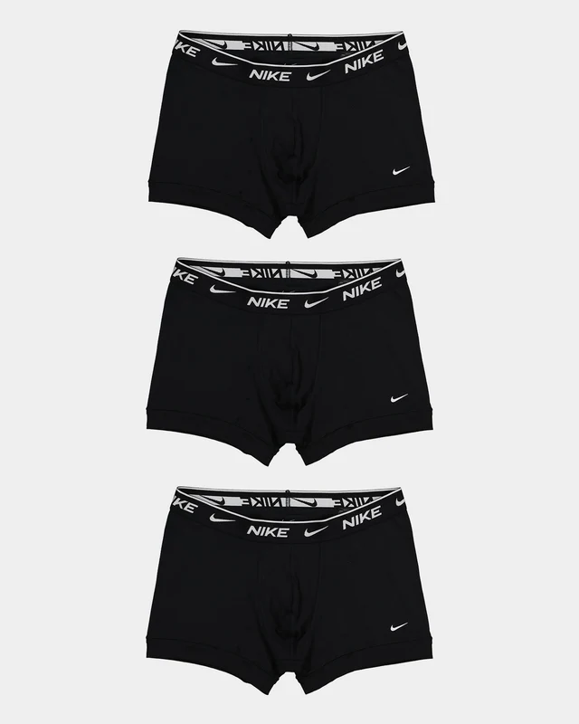 Nike Everyday Stretch Cotton Trunks 3 Pack Black/Black/Black S