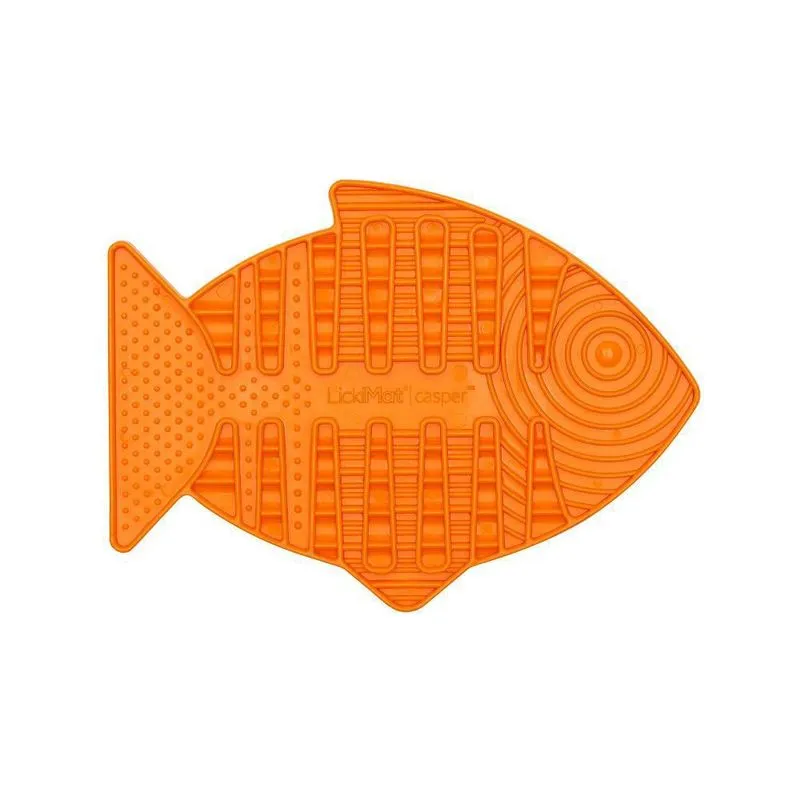 Tapete De Lamber Para Gato Lickimat Casper Laranja