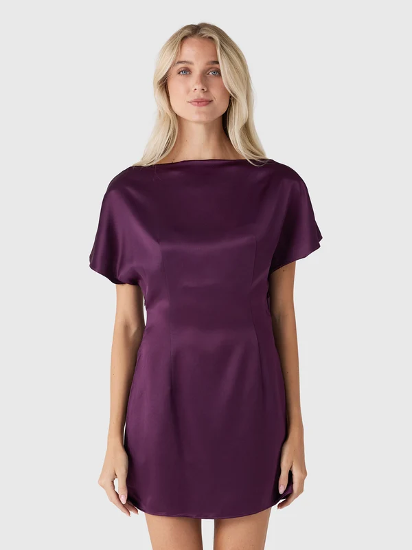 Acler Women's Kadina Mini Dress US6/AU10 / BOYSENBERRY