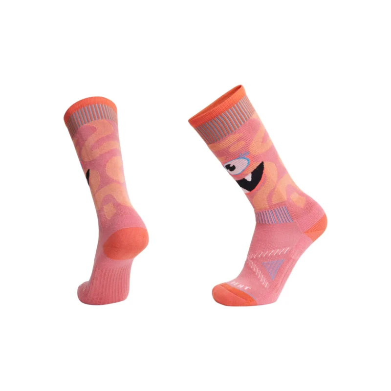 Le Bent Light Cushion Monster Party Kids Sock Strawberry Pink / M (12-2.5)