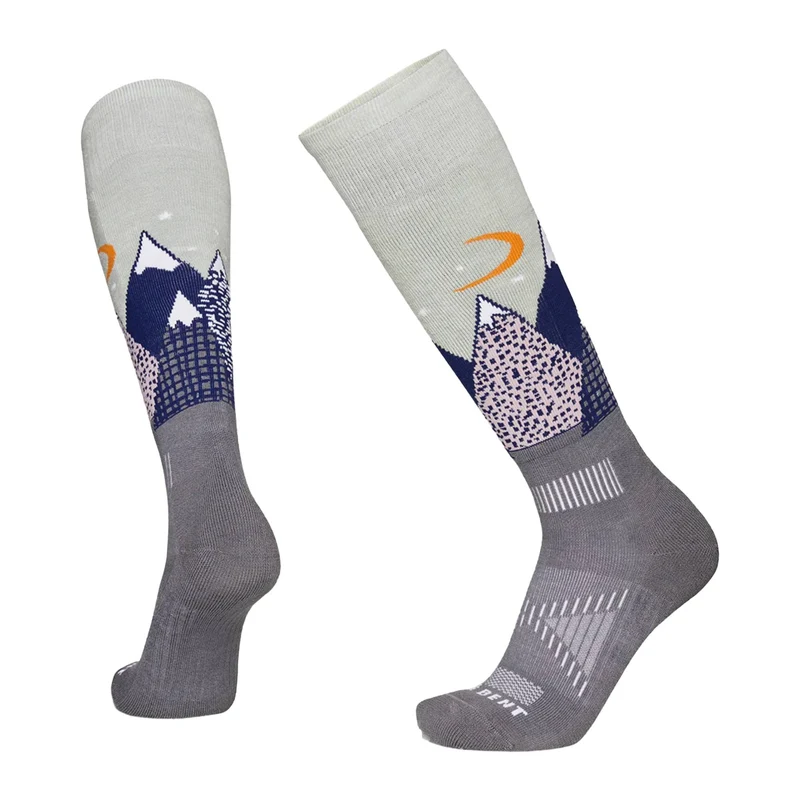 Le Bent Light Cushion Snowy Mountains Kids Sock Sea Foam / M