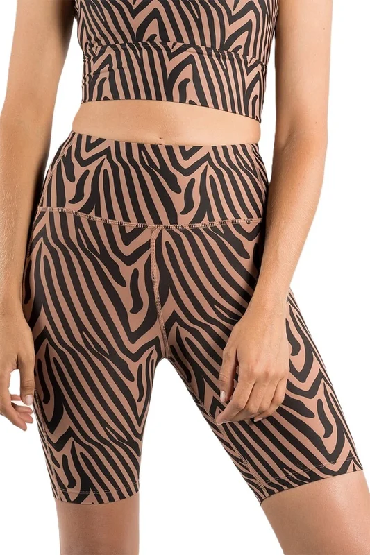 Ringers Western Womens Venus High Rise Bike Shorts (221037RW) Zebra Tan [GD] 12