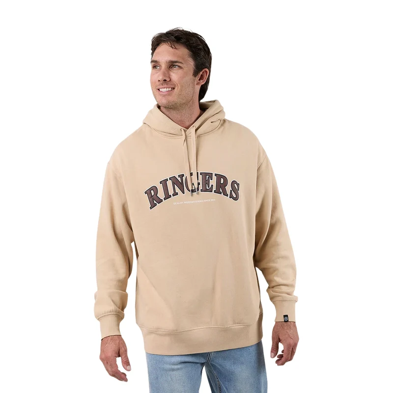 Ringers Western Mens Princeton Hoodie (123059RW) Dark Sand/Chocolate XS