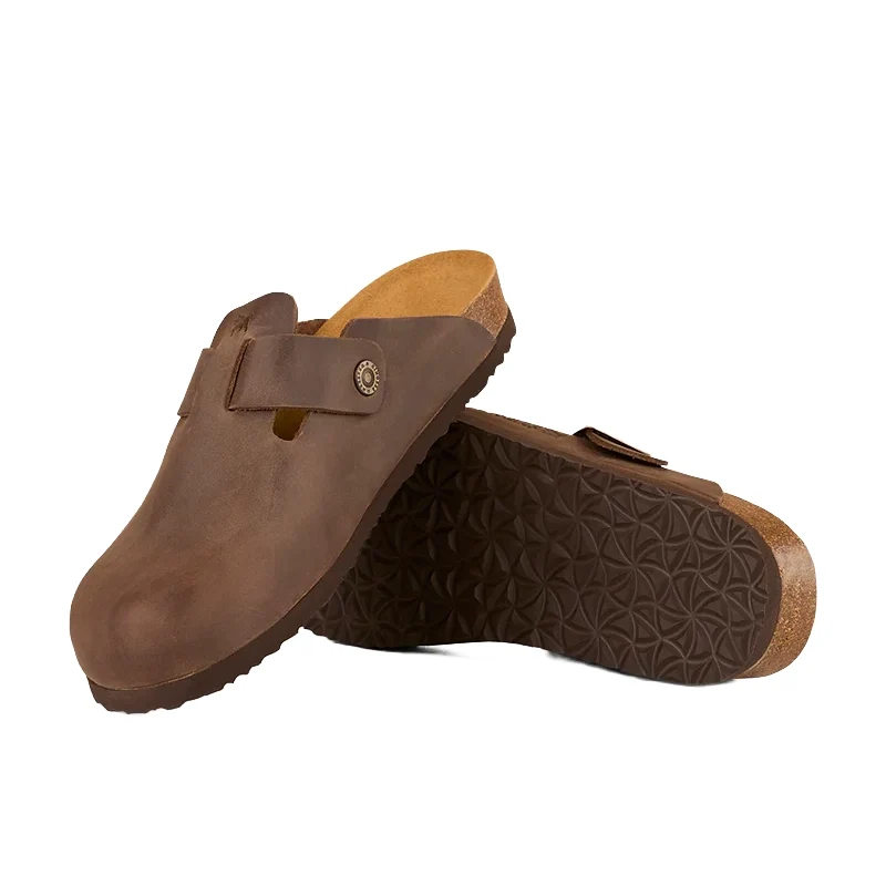 Ringers Western Unisex Byron Leather Cork Clogs (425094RW) Tobacco 49 (EURO)