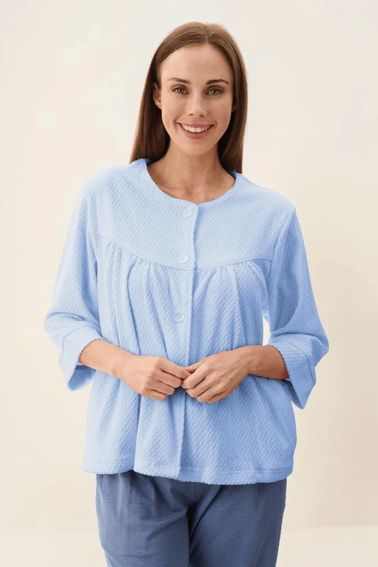 Givoni Womens Jacquard Bedjacket Sky / XS