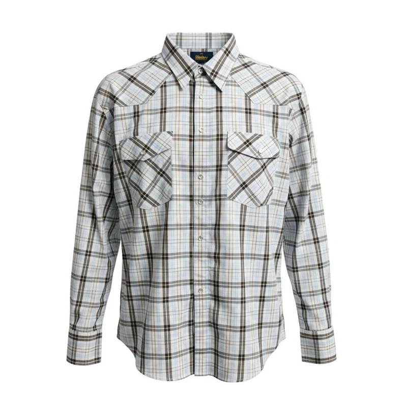 Mens Bisley Long Sleeve Western Large Check - Brown Brown / S