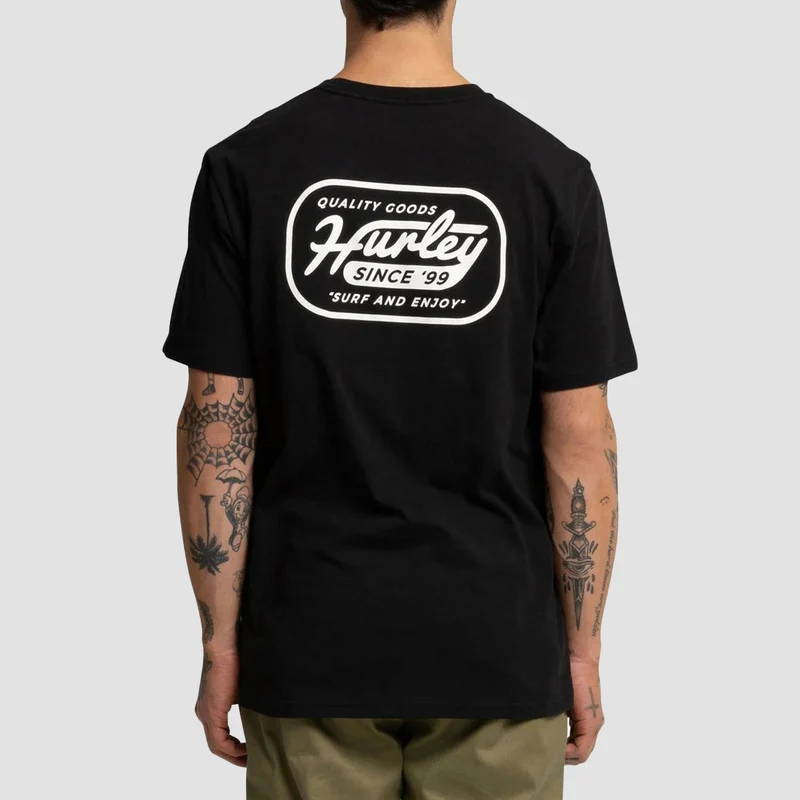 Hurley Surf & Enjoy T-Shirt Black Medium / Black