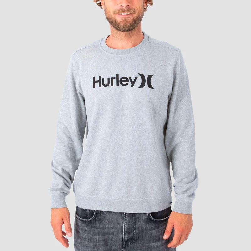 Hurley OAO Solid Crew Sweat Dark Heather Grey Medium / Dark Heather Grey