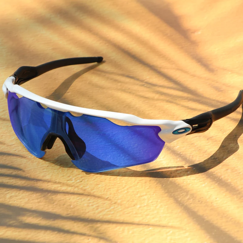 Custom Sport Prescription Lenses for Oakley Radar EV Path OO9208 Ice Blue Mirrored / Polarized Plus