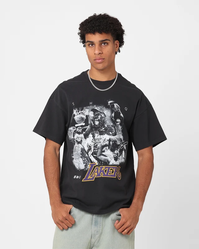 Mitchell & Ness Los Angeles Lakers Shaquille O'Neal Player Photo T-Shirt Faded Black S