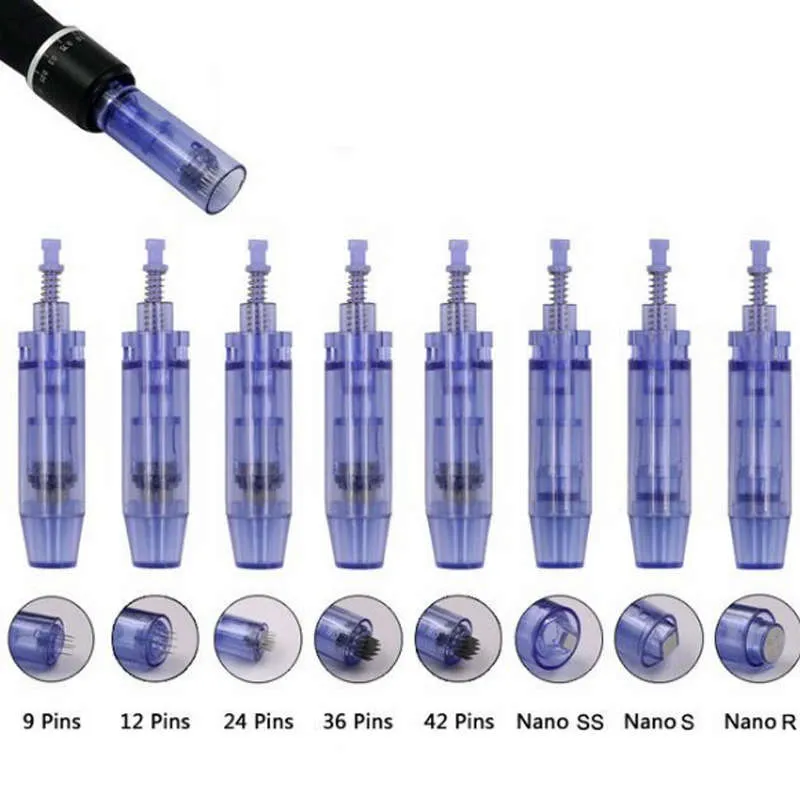 10/50pcs Electric Derma Pen Needles Bayonet 9 /12/ 36 Pin/ Nano Cartucho Para Auto Microneedling Tattoo Needles Micro Needle Tip