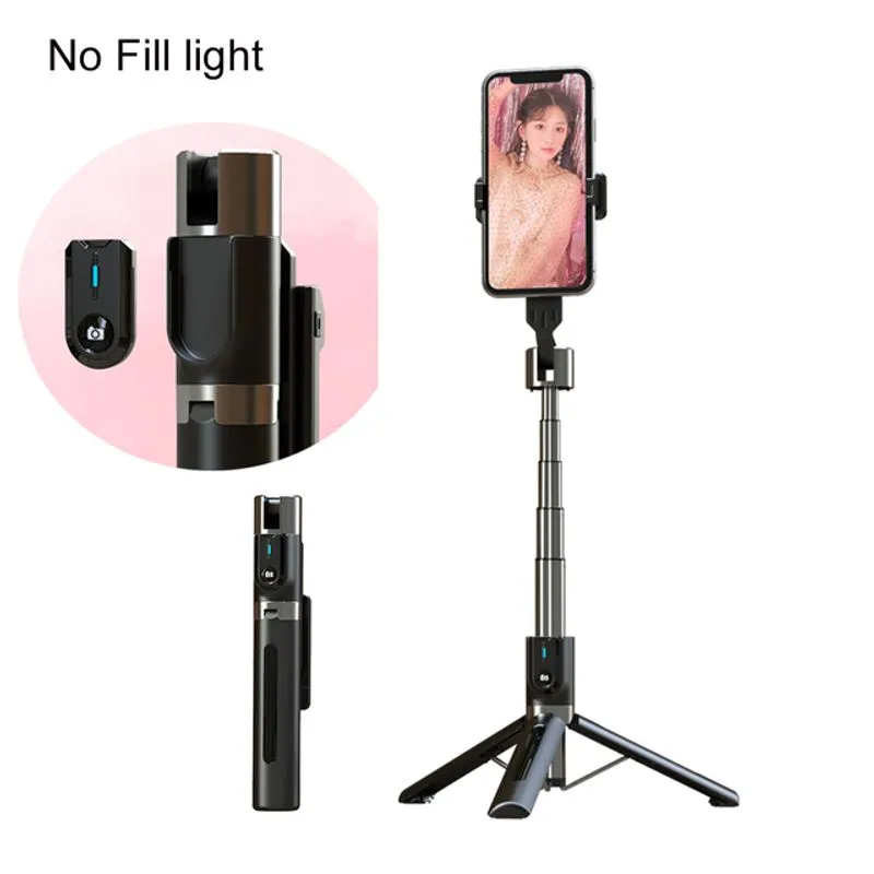 Tripé Dobrável De Selfie Bluetooth Sem Fio Com Preenchimento De Controle Remoto Para Smartphone Android Ios