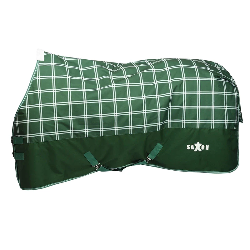 Saxon Defiant 1200D Standard Neck Turnout Rug 200g 5ft 6 / Hunter Green/Plaid