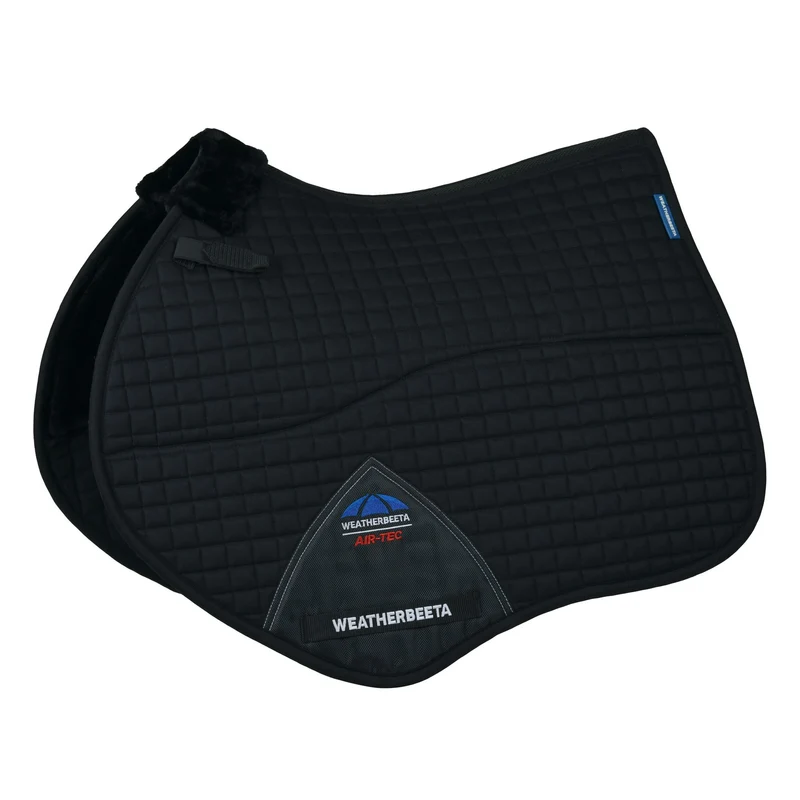 Weatherbeeta Prime Air-Tec Comfy Fleece Jump Shaped Saddle Pad Small / Black