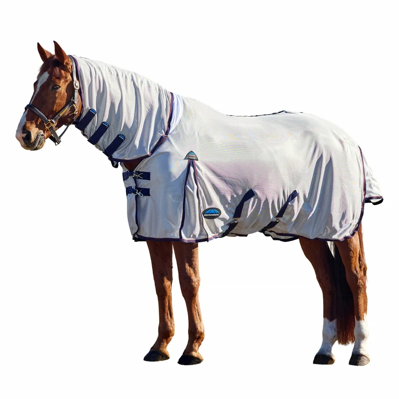 Weatherbeeta ComFiTec Airflow Fly Sheet Combo Neck Gray/Navy/Burgundy / 75
