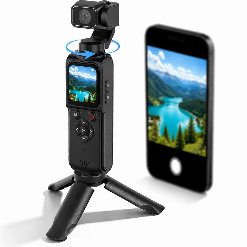 ZLOS LS03 4K Pocket Action Camera with Face Tracking & Tripod Techlyte