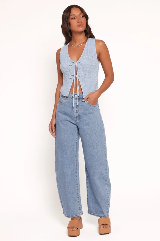 Rollas Gigi Barrel Jeans - Country Blue 32