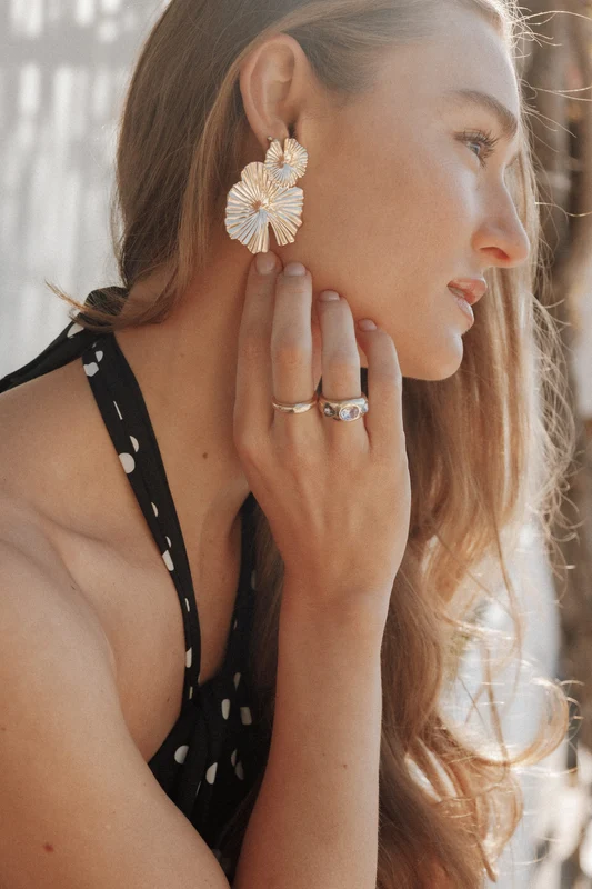 Delia Earrings - Gold