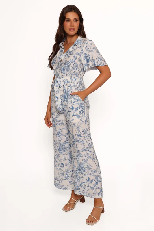 Lara Jumpsuit - Blue White M