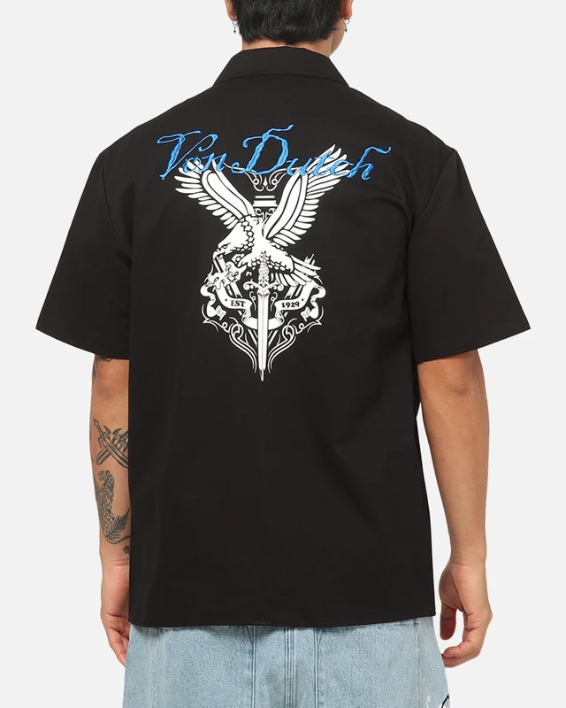 Von Dutch Hollywood Button Up Shirt Black M