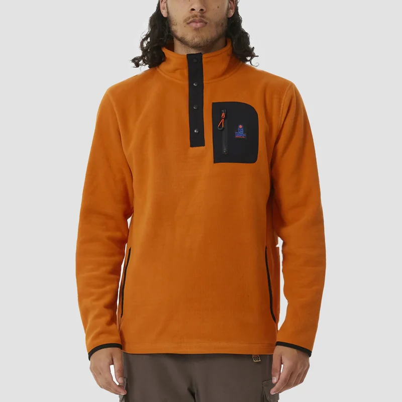 Rip Curl Anti Series Search Polar Fleece Sweatshirt Orange Amber XX-Large / Orange Amber