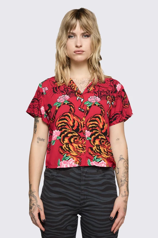 Big Cat Blouse 6 / Red