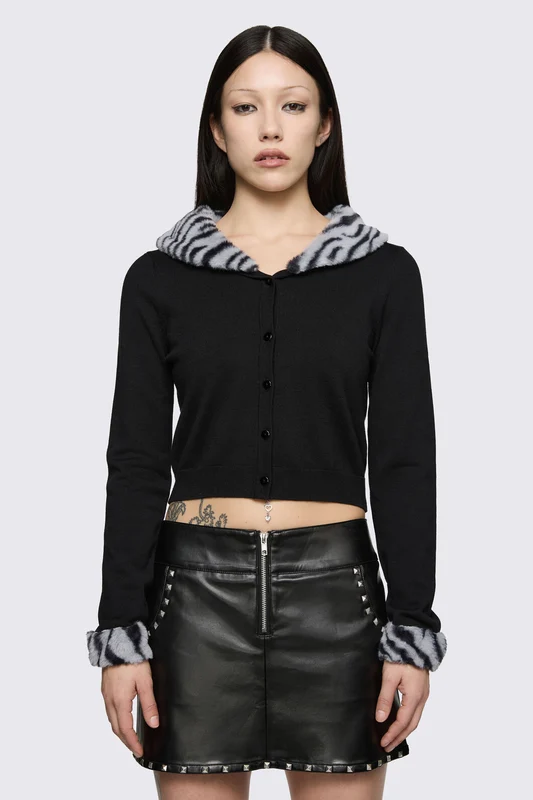 Untamed Stripe Cardigan XS / Black