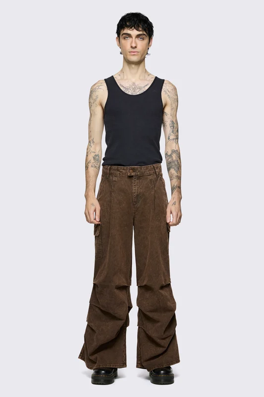 Behind The Blinds Baggy Cargo 34 / Brown