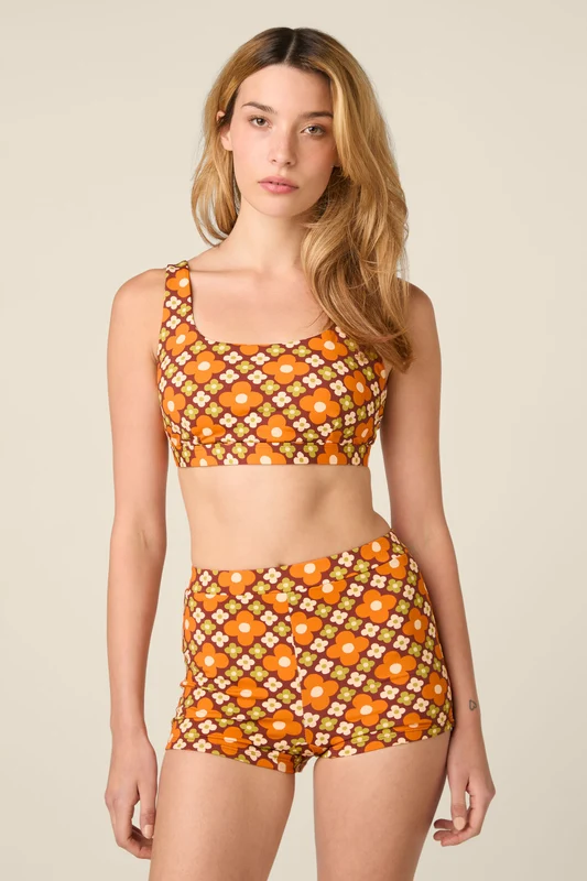 Mimi Geo Bikini Top 16 / Chocolate