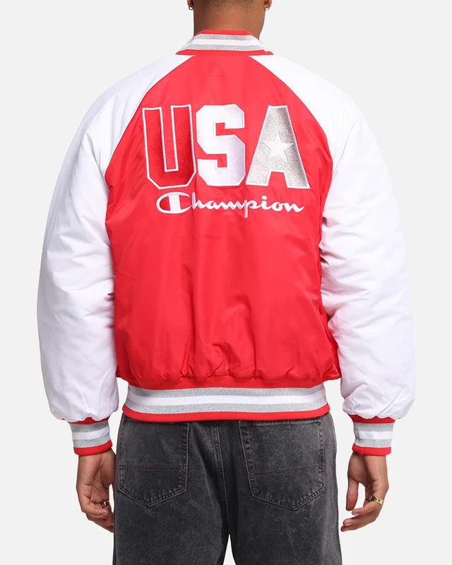 Champion Rebel USA Letterman Jacket Red Spark Csi 2XL