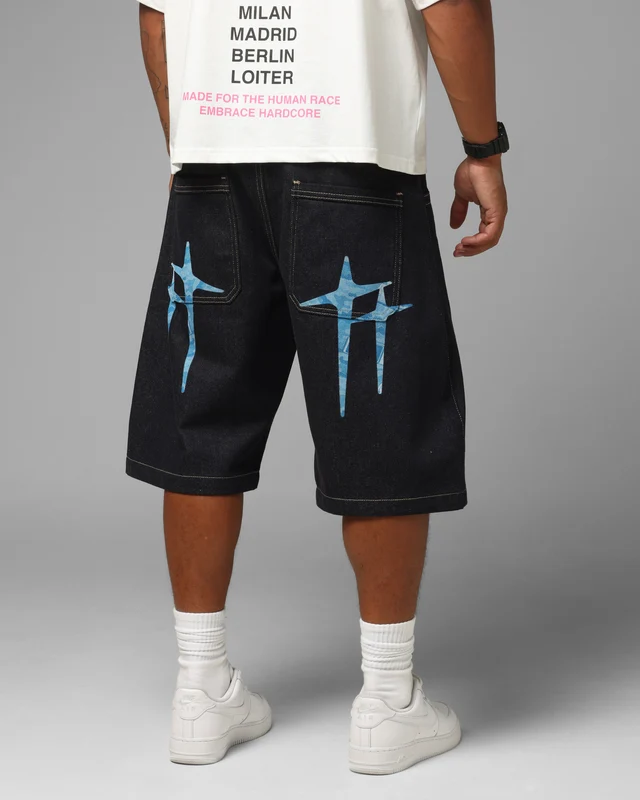Loiter Star Born Camo Jorts Indigo 28