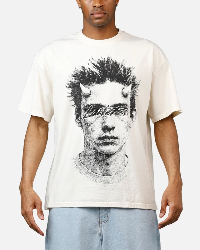 Loiter Born Again T-Shirt Off White L