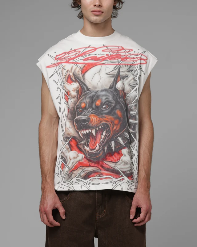 Loiter Dogpound Muscle T-Shirt Off White XL