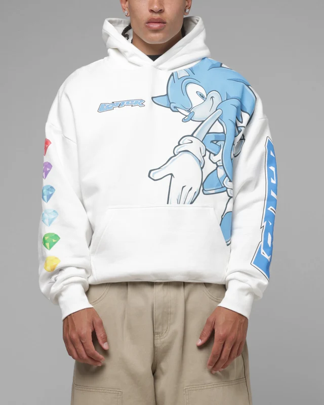 Loiter x Sonic The Hedgehog Emerald Hoodie Off White XL