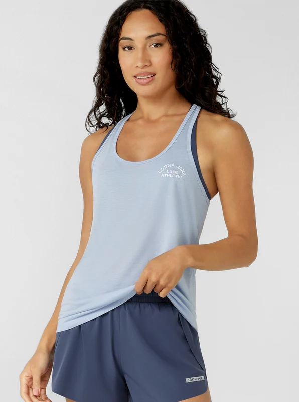 Lotus Slouchy Tank BLU/BLU / XL