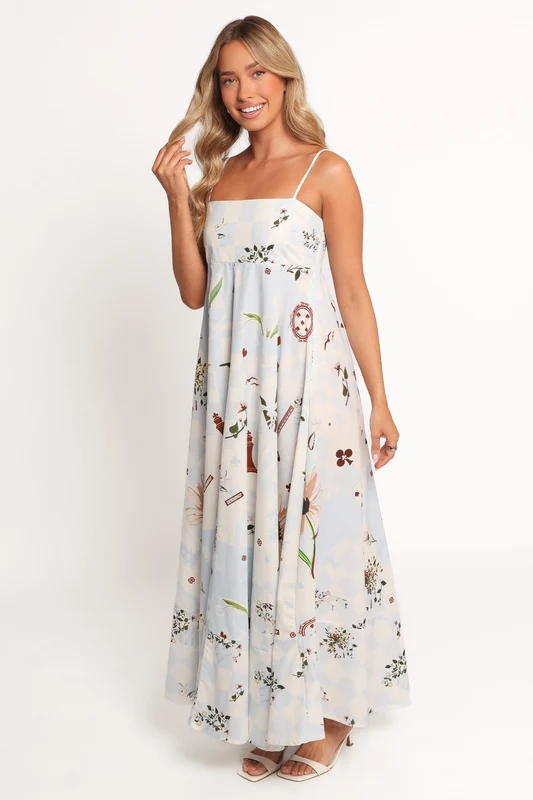 Emmeline Maxi Dress - Blue Floral XS