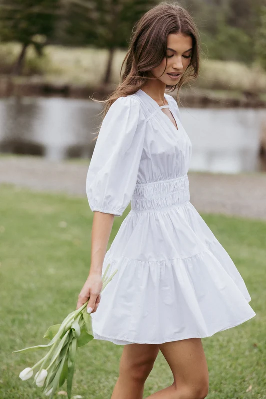 Alessia Mini Dress - White XL
