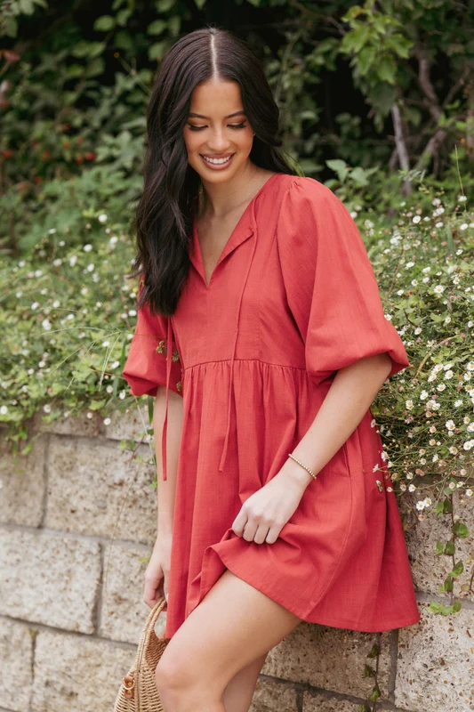 Cinzia Mini Dress - Red S