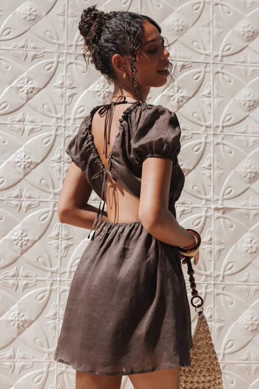 Arista Mini Dress - Espresso XL