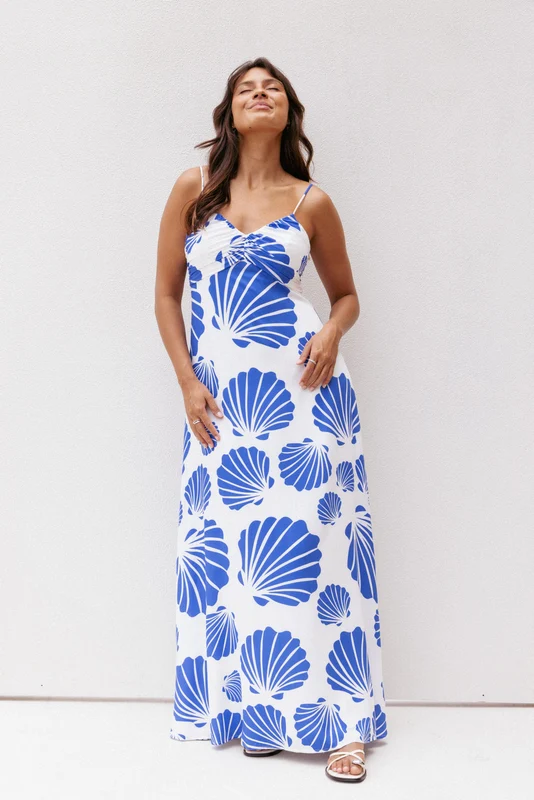 Tyla Maxi Dress - Blue Shell XL