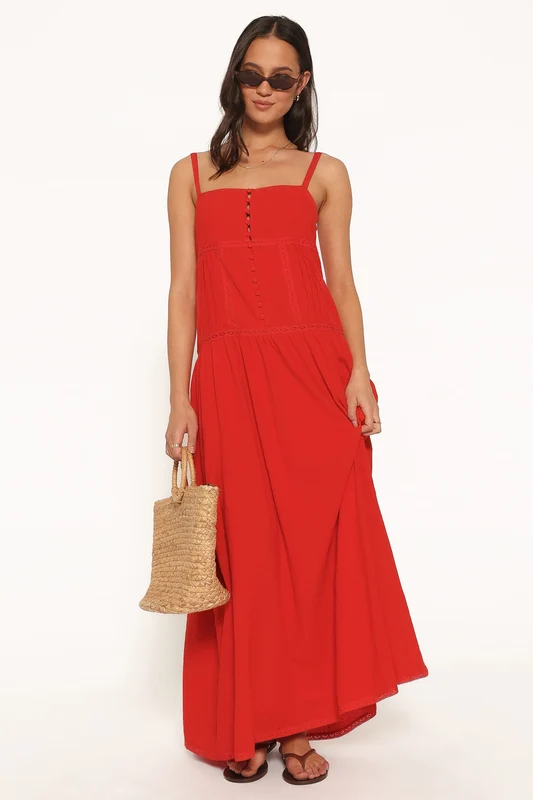 Ebonie Maxi Dress - Red XL
