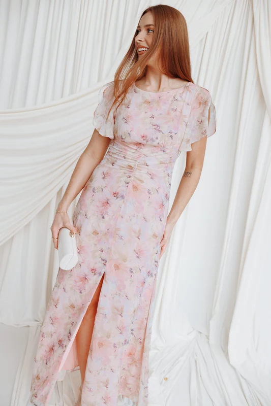 Magdalena Maxi Dress - Pink Floral 10