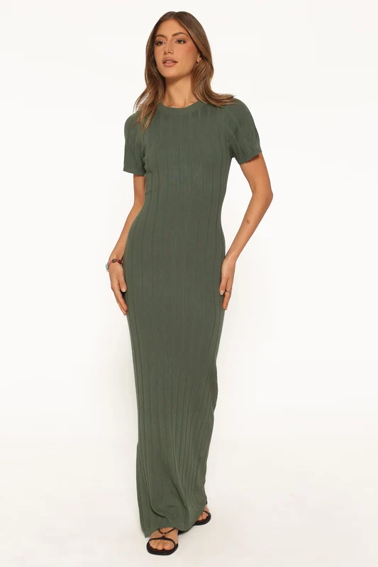 Carrillo Maxi Dress - Olive Green S