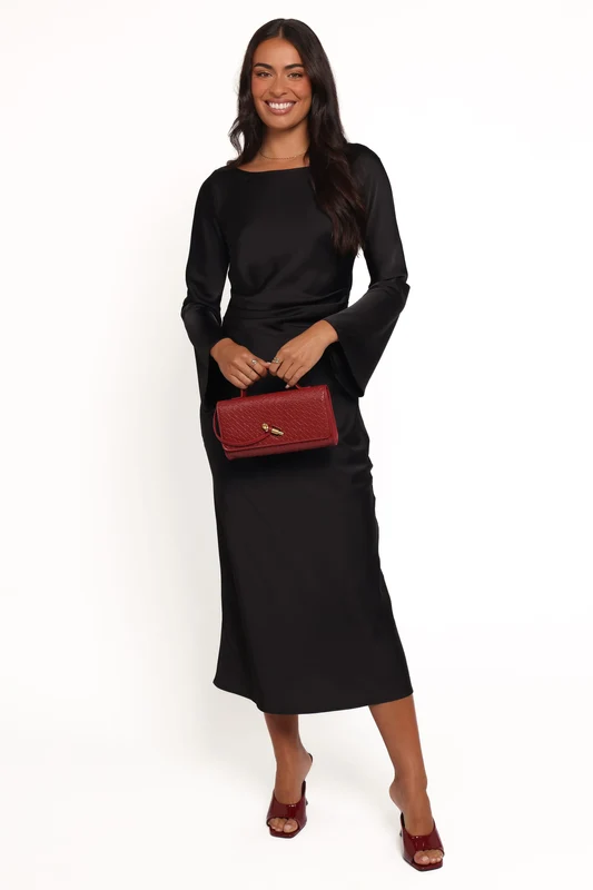 Kalyssa Long Sleeve Maxi Dress - Black XL