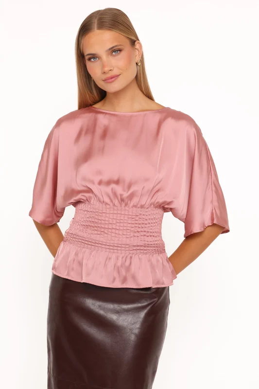 Cherish Pintuck Top - Rose M