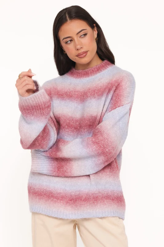 Joy Knit Sweater - Blue Ombre XS